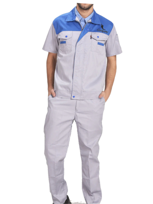 Summer Workwear Grey-Blue Clothes For Men